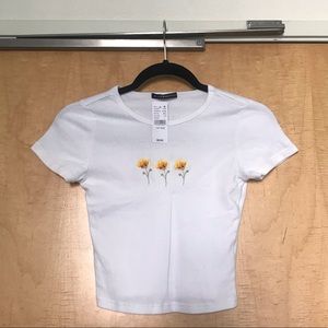 brandy white fitted poppy shirt